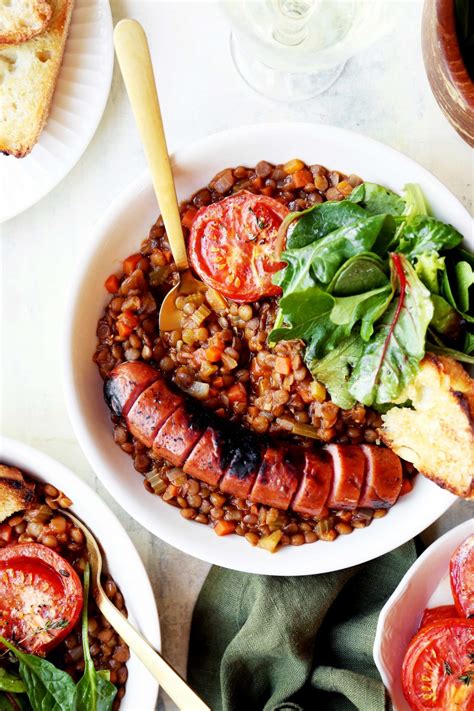 French Lentil Stew with Sausage | Recipe | Lentil stew, French lentils, Green lentil recipes