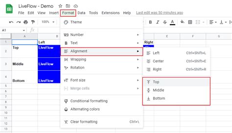 How to Align Text in Google Sheets | LiveFlow