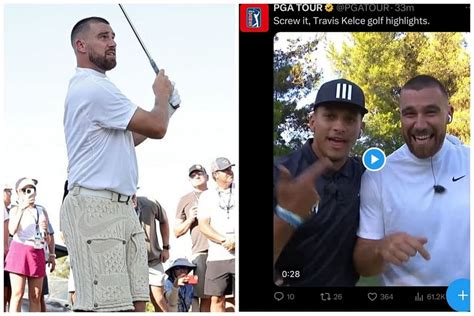 "Screw it" - PGA Tour's official X handle posts Travis Kelce golf ...