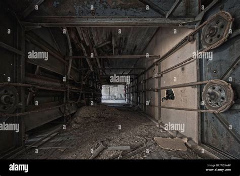 Interior Of Abandoned Factory Stock Photo - Alamy