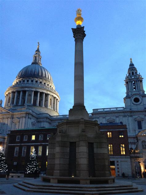 The Great Fire of London monument by Sir Christopher Wren. | St pauls cathedral, Great fire of ...