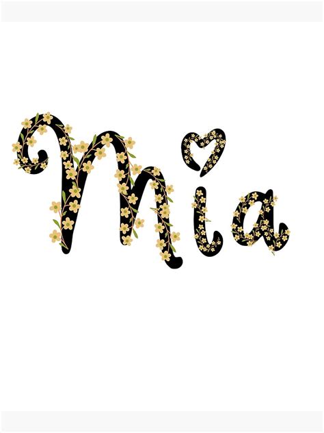 "Mia name" Canvas Print by ghadirjo | Redbubble