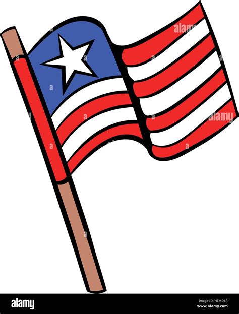 Icono de la bandera de Estados Unidos cartoon Imagen Vector de stock - Alamy