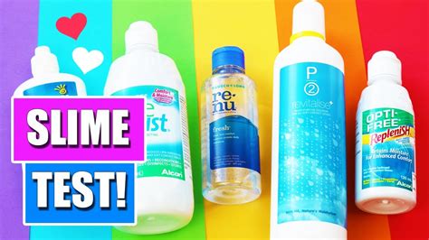 SLIME TEST! 🏳️‍🌈 Which Contact Lens Solution Is The Best To Make Slime? 👀 - YouTube