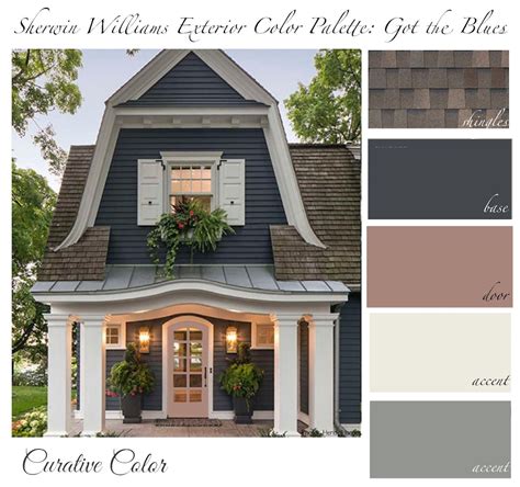 Got the Blues SHERWIN WILLIAMS Exterior Color Palette - Etsy