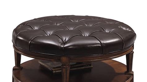 Large Round Tufted Ottoman Coffee Table - YouTube