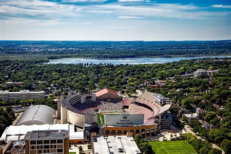 HD wallpaper: aerial photography of stadium, madison, wisconsin ...