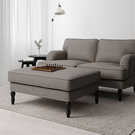 STOCKSUND Nolhaga grey-beige, Footstool. Shop today! - IKEA in 2020 | Affordable furniture ...