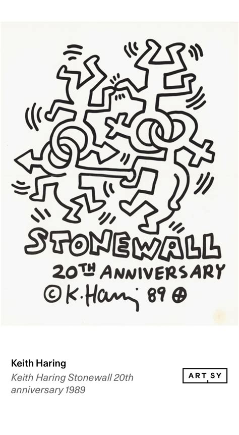 Keith Haring Stonewall 20th anniversary 1989 by Keith Haring on Artsy https://www.artsy.net ...