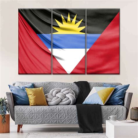 Silky Antigua And Barbuda Flag Wall Art: Canvas Prints, Art Prints ...