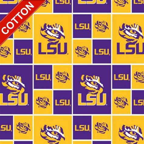 LSU Tigers Fabric by the Yard Cotton LSU Tigers Fabric - Etsy