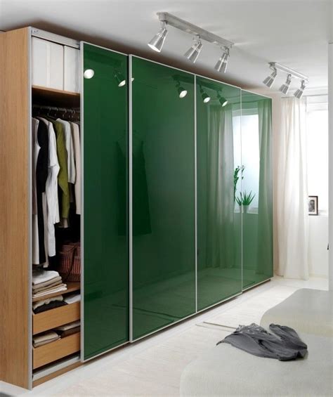 IKEA PAX ARDAL SLIDING DOOR WARDROBE - GREEN GLASS - 150 x 236 x 66 CM ...