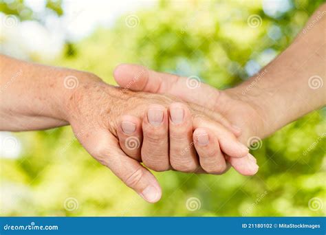 Old People Hands Holding Together Stock Photography - Image: 21180102