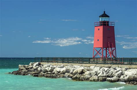 Charlevoix South Pier Lighthouse Photograph by Scott Thomas Images - Pixels