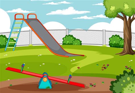 Empty playground background with rides 7540107 Vector Art at Vecteezy