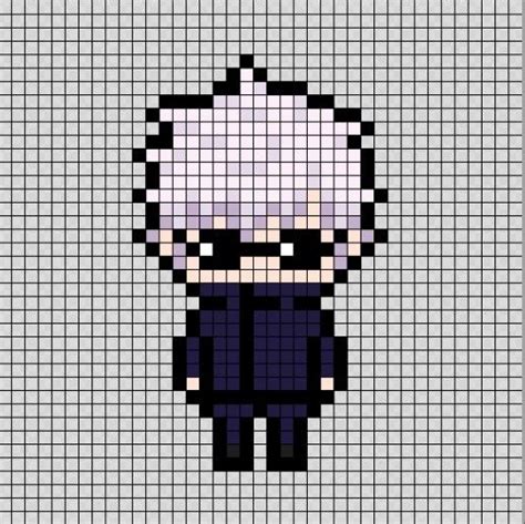 an pixellated image of a man with white hair