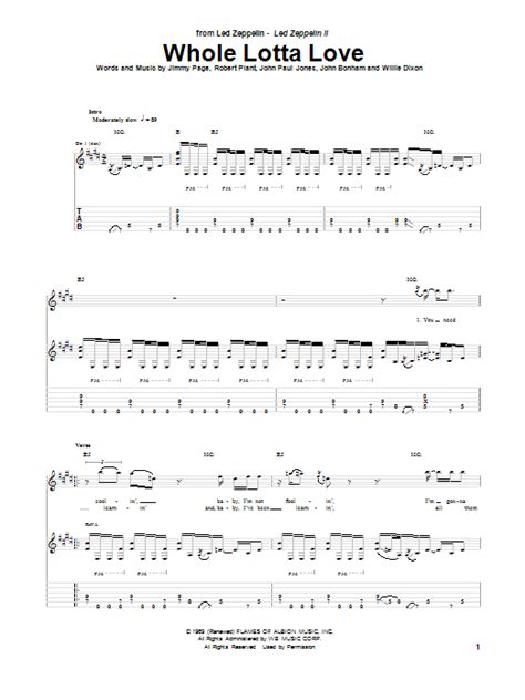 Whole Lotta Love by Led Zeppelin - Guitar Tab - Guitar Instructor