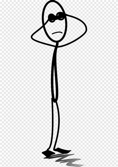 Stick figure Crying, Stickman, white, hat png | PNGEgg