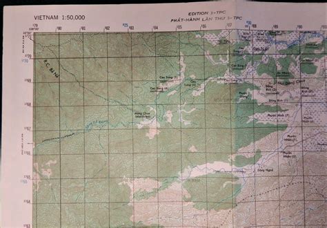 MAP -- VIETNAM WAR -- DAI LOC -- AN HOA COMBAT BASE - HILL 119 -- Original - 6640-IV | #3765104452