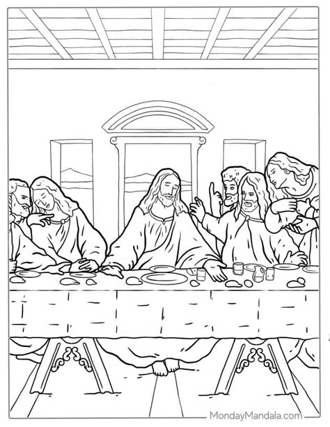 Last Supper Coloring Page Printable