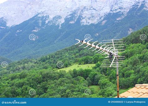 Antenna on the Roof of the House Stock Photo - Image of structure, roof: 293400022