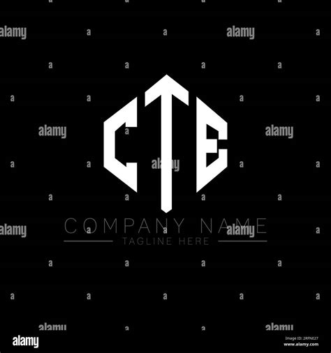 CTE letter logo design with polygon shape. CTE polygon and cube shape ...