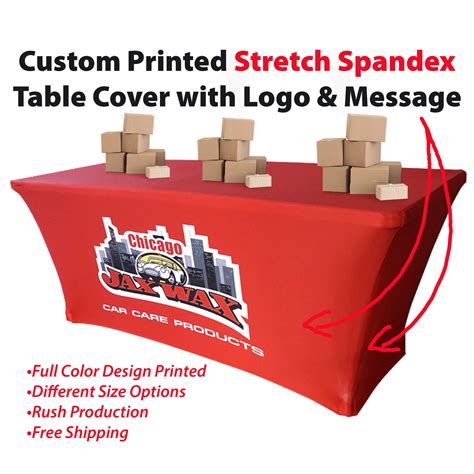 Custom Stretch Spandex Table Cover With Logo or Brand Name for - Etsy