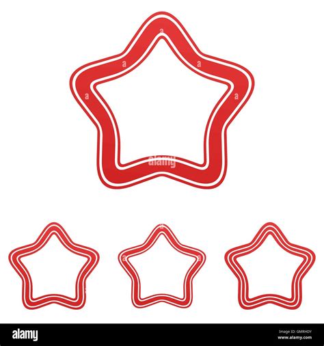 Red line star logo design set Stock Vector Image & Art - Alamy