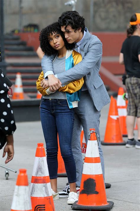 Yara Shahidi and Charles Melton – Filming 'The Sun Is Also A Star' in Chinatown | GotCeleb