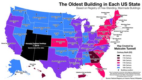 The Oldest Building in Each U.S. State Mapped | LaptrinhX / News