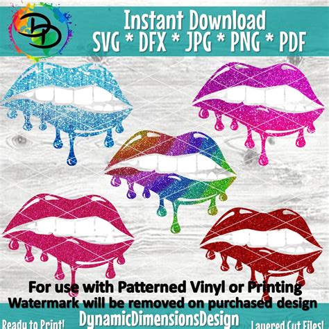 Drip Lip Svg, Dripping Lips, Sparkle Lips, Birthday Drip Svg, Birthday ...