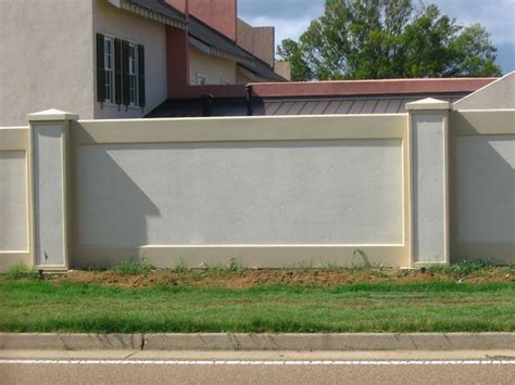 Stucco Fences Image Search Results | Fence design, Compound wall design, Modern fence design