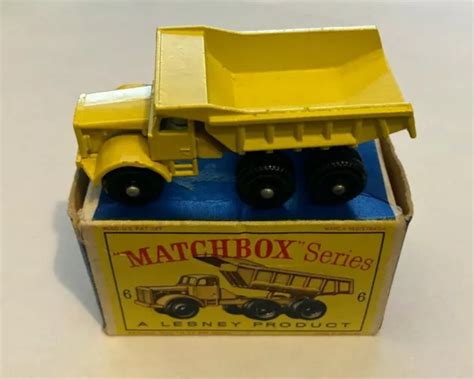 MATCHBOX LESNEY SERIES No 6 EUCLID QUARRY TRUCK yellow dump truck BOX INCLUDED $44.99 - PicClick