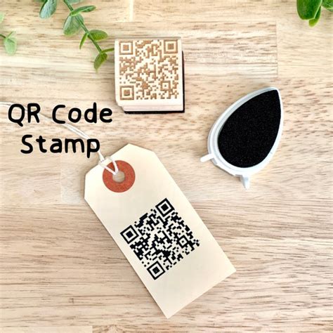 QR Code Rubber Stamp Business Branding Stamp Custom - Etsy