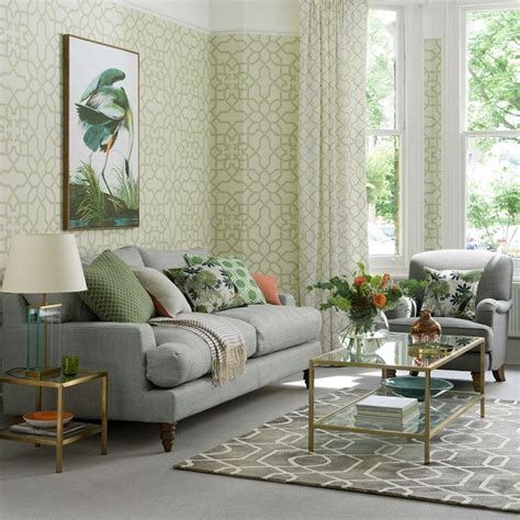 Cool Sage Green Living Room Wallpaper References