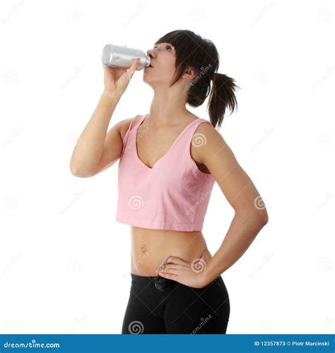 Woman Drinking From Water-bottle Stock Photos - Image: 12357873