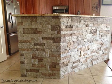 Kitchen Make Over - New Stone Bar Wall (DIY) | Wall bar, Stone bar, Diy ...