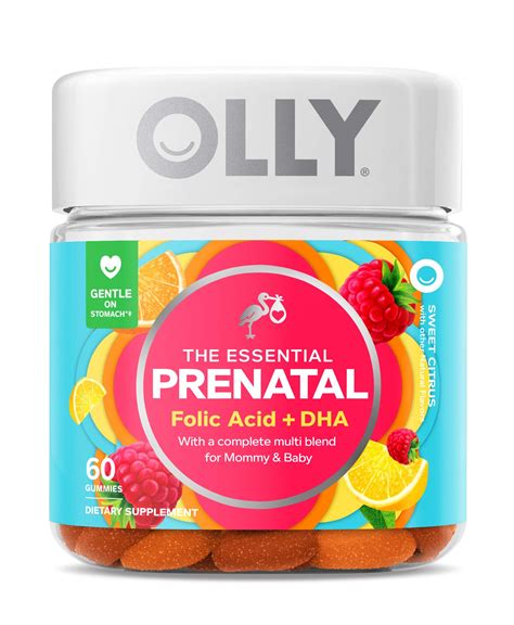 Olly The Essential Prenatal Gummy Multivitamin, 30 Day Supply ( Gummies ...