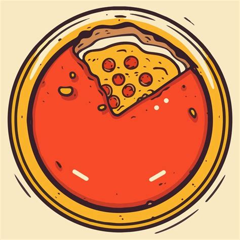 Premium Vector | Vector art pizza logo illustration