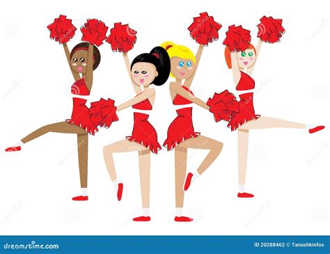 Cheerleading Squad In Rally - Lifting Word Cheer Stock Photography ...