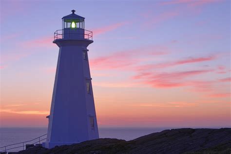 Cape Spear Lighthouse At Dawn Cape Spear National Historic Site Avalon Peninsula Newfoundland ...