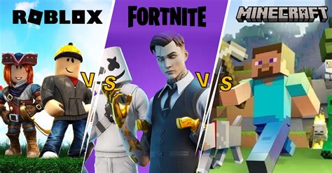 Roblox vs Minecraft vs Fortnite