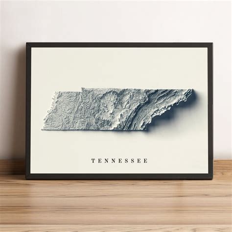 Tennessee Map set With Two Maps, Tennessee Relief Map, Tennessee ...