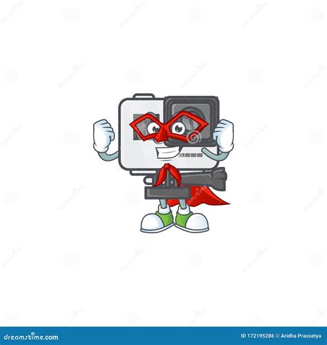 A Friendly Picture of Action Camera Dressed As a Super Hero Stock Vector - Illustration of ...