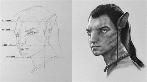 Drawing Avatar - Jake Sully | Loomis Method - YouTube