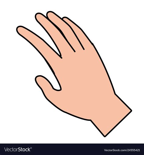 Human hand cartoon Royalty Free Vector Image - VectorStock