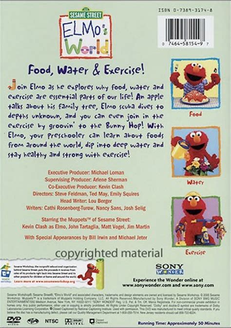 Elmo's World: Food, Water & Exercise! (DVD 2005) | DVD Empire