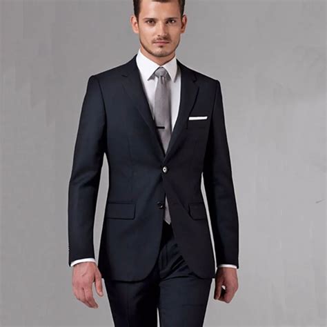 Aliexpress.com : Buy Black Business Men Suits Custom Made, Bespoke Classic Black Wedding Suits ...