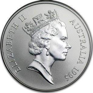 Australian 1 Oz Silver 1 Dollar "Australian Kangaroo" 1995 KM# 293.2 | coinscatalog.NET