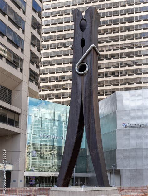 Clothespin Sculpture. Clothespin is a weathering steel sculpture by ...